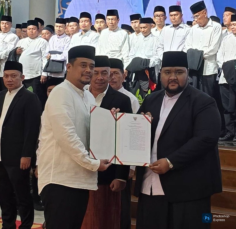 Bobby Nasution usai melantik panitia MTQ. (Ist)