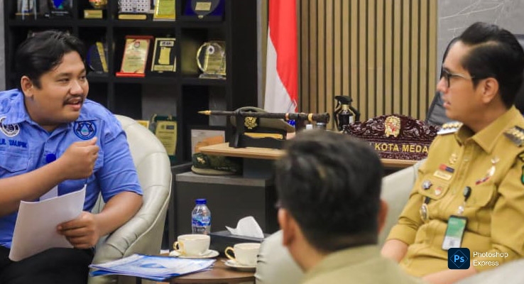 Rico Waas terima kunjungan kerja PERANTARA. (Kominfo Medan Dok)