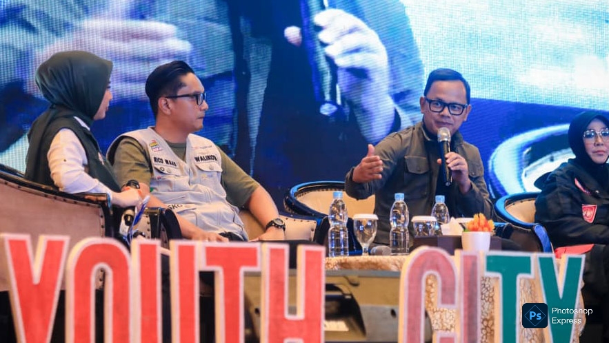 Rico Waas hadir dalam Sharing Session Youth City Changers (YCC) APEKSI 2026. (Kominfo Medan Dok)